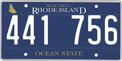 RI license plate 441756