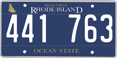 RI license plate 441763