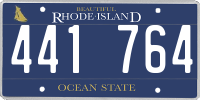 RI license plate 441764