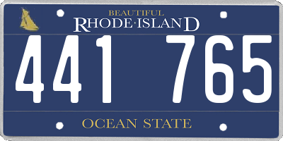 RI license plate 441765