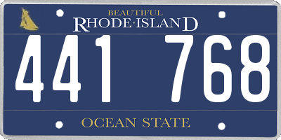 RI license plate 441768