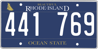 RI license plate 441769