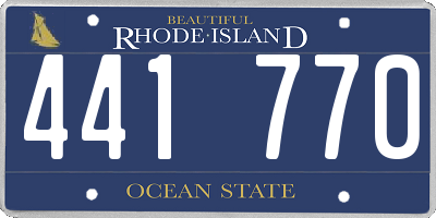 RI license plate 441770