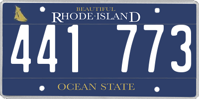 RI license plate 441773