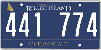 RI license plate 441774