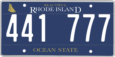 RI license plate 441777