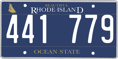 RI license plate 441779