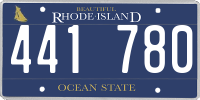 RI license plate 441780
