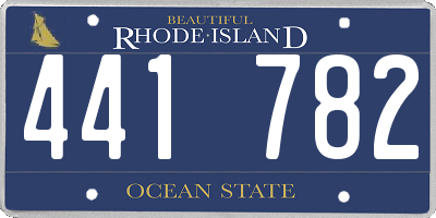 RI license plate 441782
