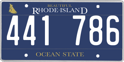RI license plate 441786