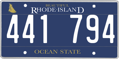 RI license plate 441794