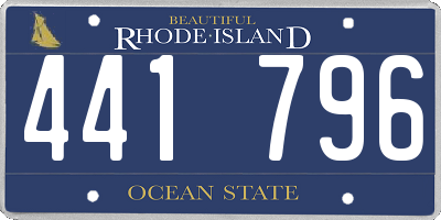 RI license plate 441796