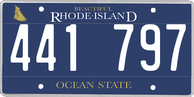 RI license plate 441797