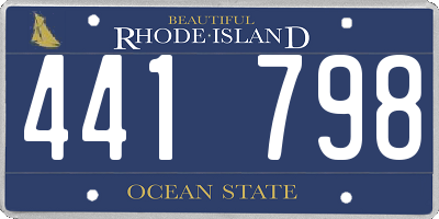 RI license plate 441798