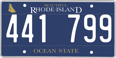 RI license plate 441799