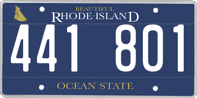 RI license plate 441801