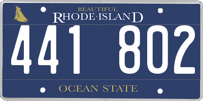 RI license plate 441802