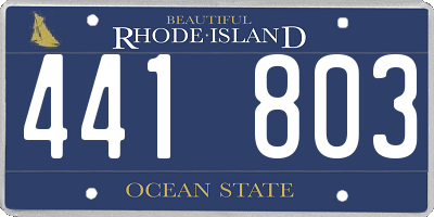 RI license plate 441803