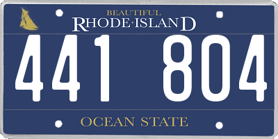 RI license plate 441804