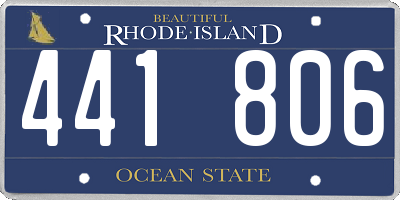 RI license plate 441806