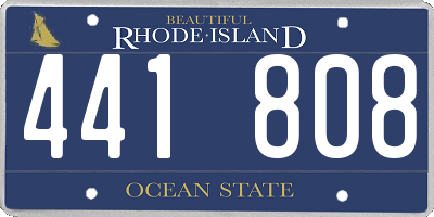 RI license plate 441808