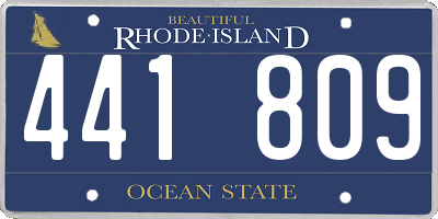 RI license plate 441809