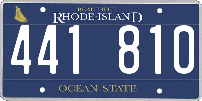 RI license plate 441810