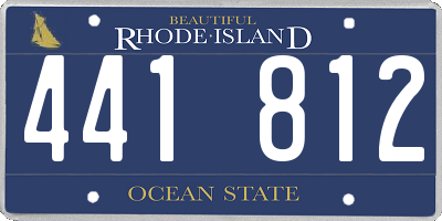 RI license plate 441812