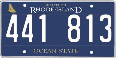 RI license plate 441813
