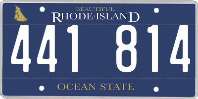 RI license plate 441814