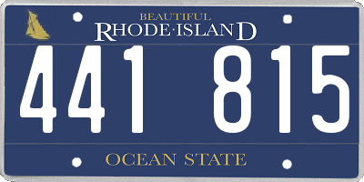 RI license plate 441815