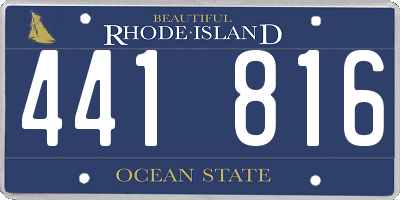 RI license plate 441816