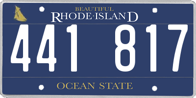 RI license plate 441817