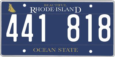 RI license plate 441818