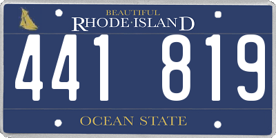 RI license plate 441819