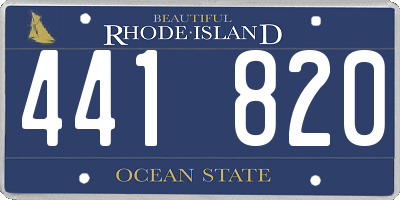 RI license plate 441820
