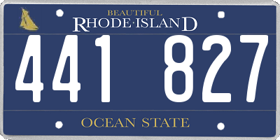 RI license plate 441827