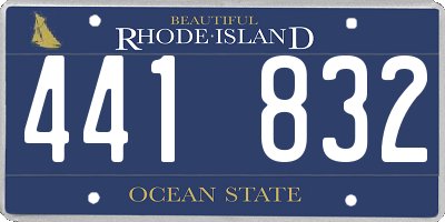 RI license plate 441832