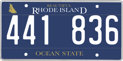 RI license plate 441836