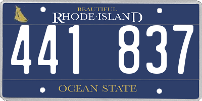 RI license plate 441837