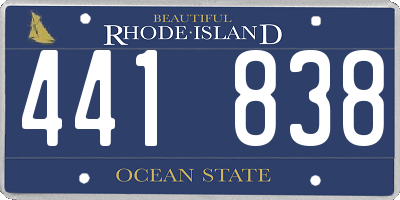 RI license plate 441838