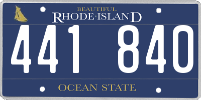 RI license plate 441840