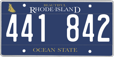 RI license plate 441842