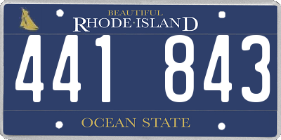 RI license plate 441843
