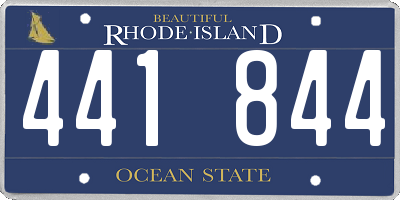 RI license plate 441844
