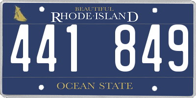 RI license plate 441849