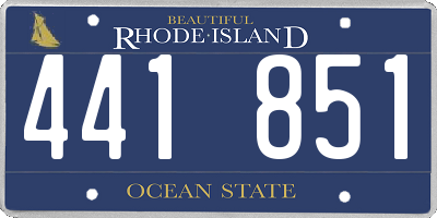 RI license plate 441851