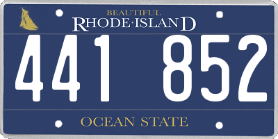 RI license plate 441852