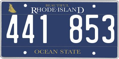 RI license plate 441853