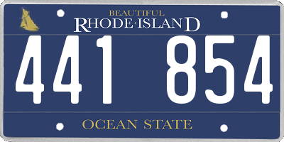 RI license plate 441854